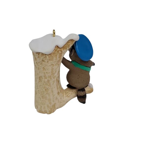 HALLMARK Artists Favorites CHRISTMAS ORNAMENT MAIL CALL POSTAL CARRIER RACCOON - Picture 8 of 12